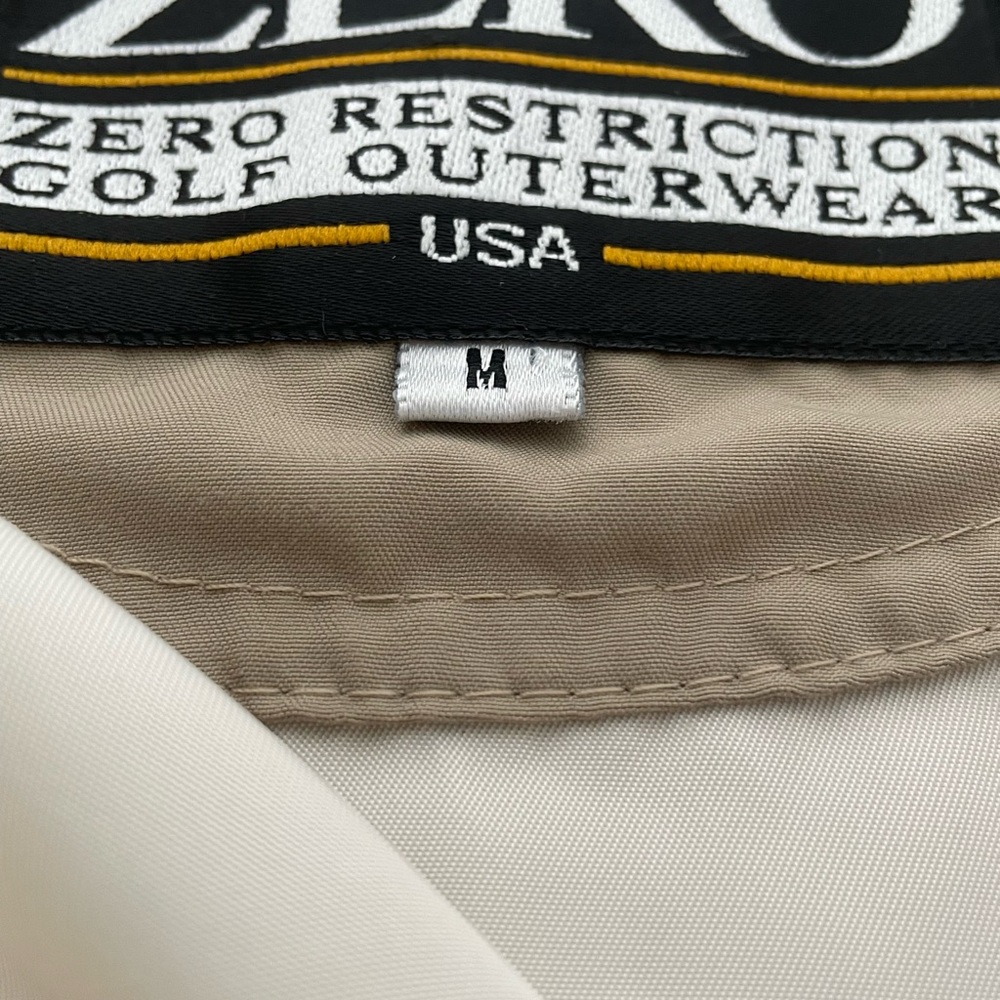 Zero Restriction Beige Pullover Snap Button Golf … - image 3